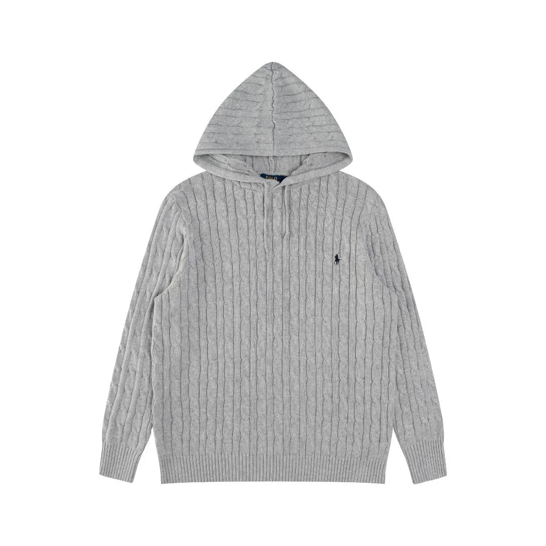 P216 RALPH LAUREN Six-color classic small label embroidery hooded long-sleeved pullover knitted sweater top for men and women. Pure original high-density LOGO embroidery on the chest, original 1:1 customized tag accessories. Made of pure cotton yarn and multi-knitted, pure cotton is skin-friendly and comfortable, small label war horse embroidered twist button hooded sweater🐎High quality. Follow the blogger to learn how to wear it! Let’s buy a Ralph Lauren cable sweater. It’s a super hard-to-find series after it became popular. It’s hard to find one on the official website. It’s simple and practical, has a lazy and loose feel, soft and delicate feel, and has a loose fit. Whether worn alone or layered, you can wear a simple one to create different styles of fashion!   Six colors Color: White Yellow Gray Brown Navy Black Size: S M L XL